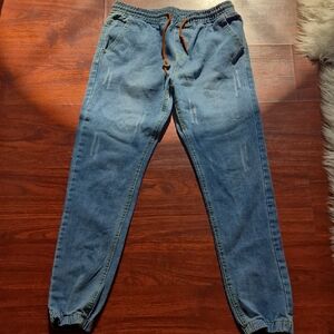 Size Small Blue Denim Jogger Jeans
